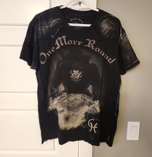 Vintage One More Round Black Graphic Short Sleeve Tee
